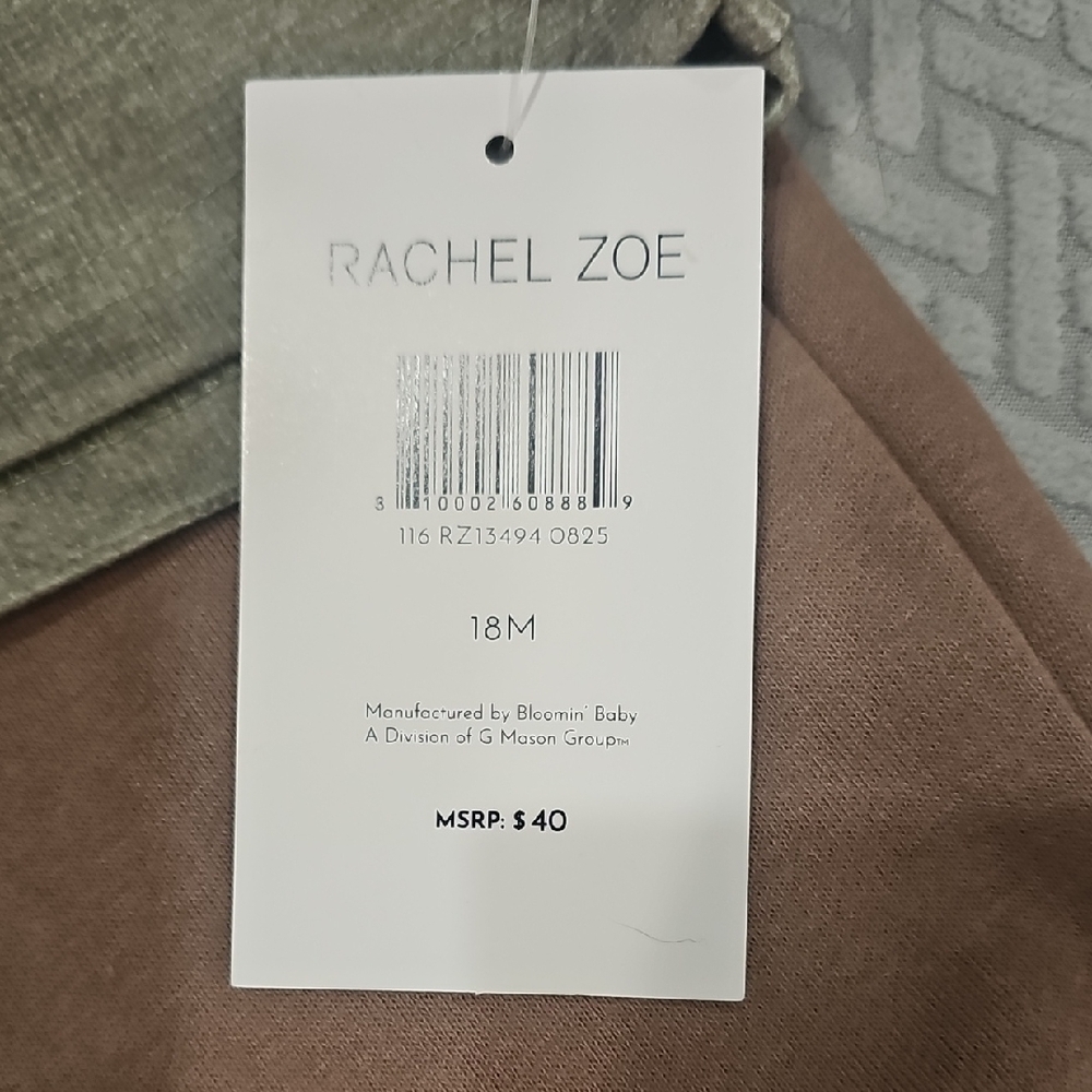 Rachel Zoe Green and Brown Kids Matching Set - Picture 2 of 3
